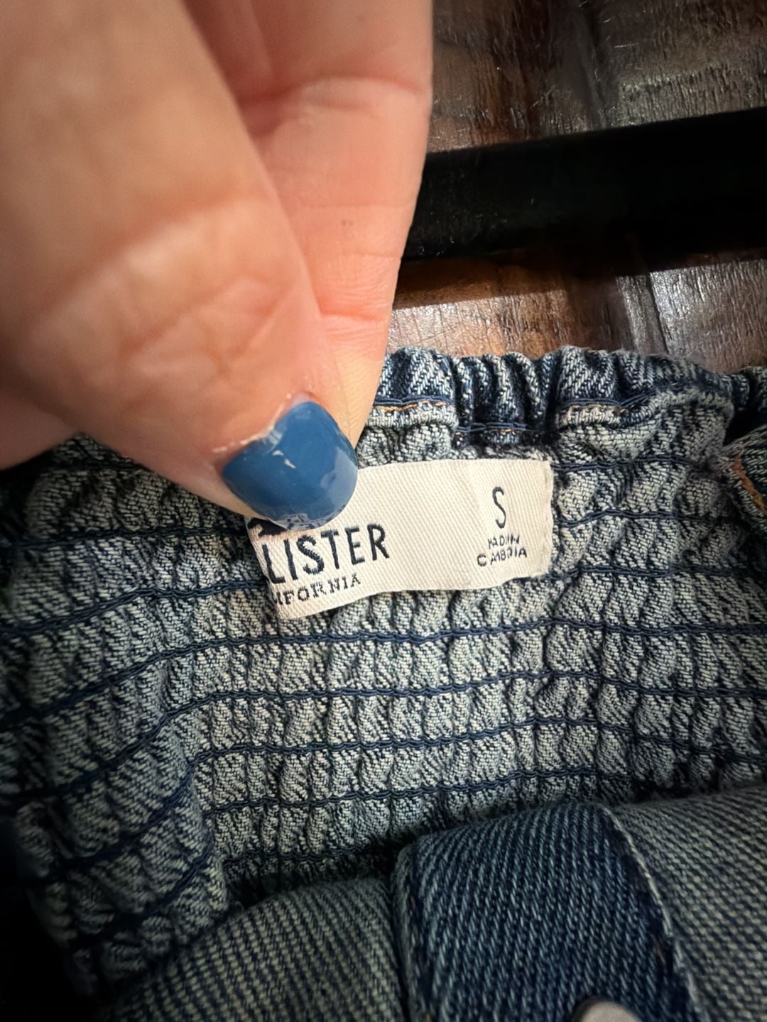 Hollister Denim Dress Size S Button Front Belted Mini 3