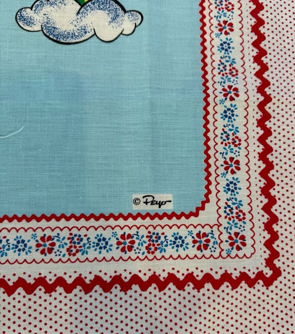 Vintage Smurfs Quilt Panel Follow Your Smurfs Rainbow Peyo Fabric 4
