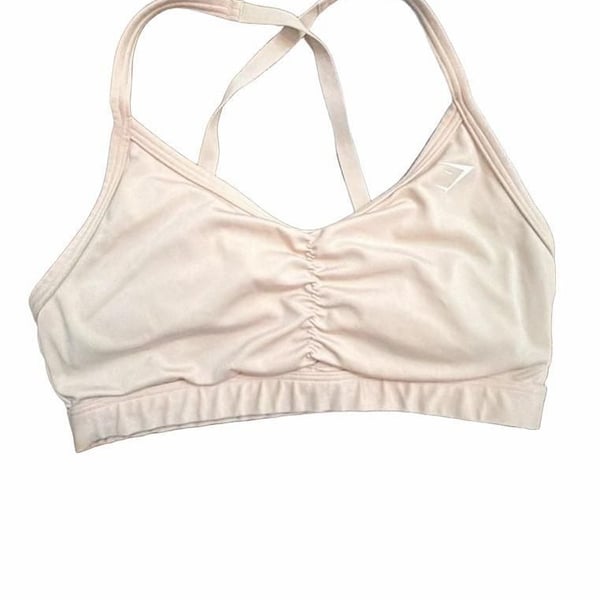 Gymshark Ruched Sports Bra Size S Light Pink