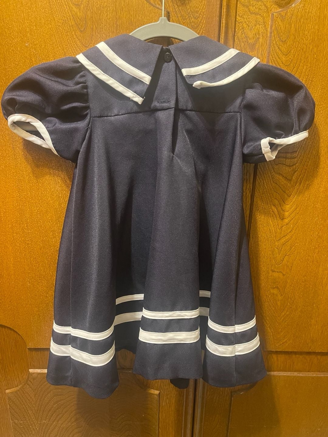 Rare Editions Sailor Dress Size 3T Navy Blue White Bow Nautical 3