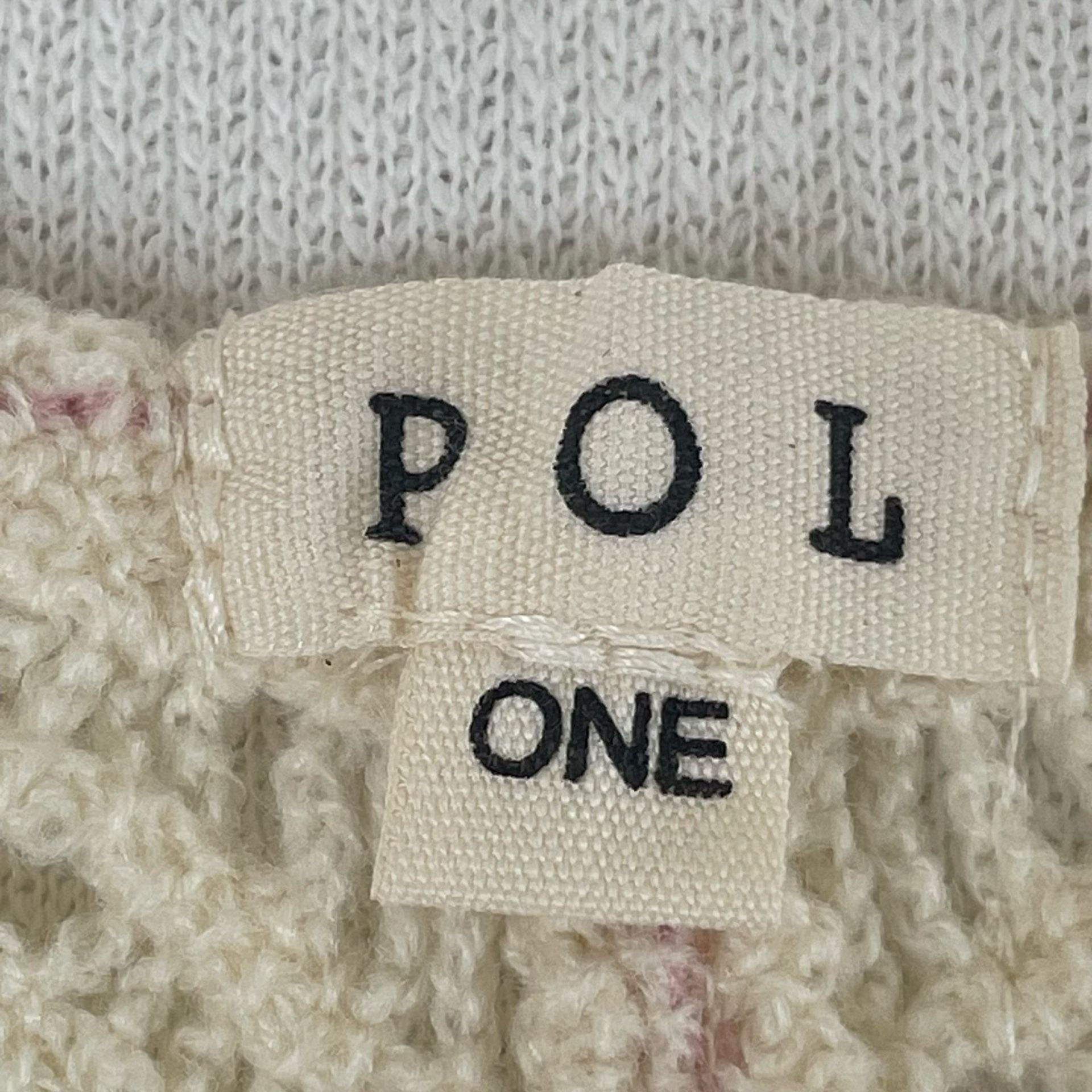 POL Sunday Porch Boho Crochet Cardigan Size ONE Pink White New 10