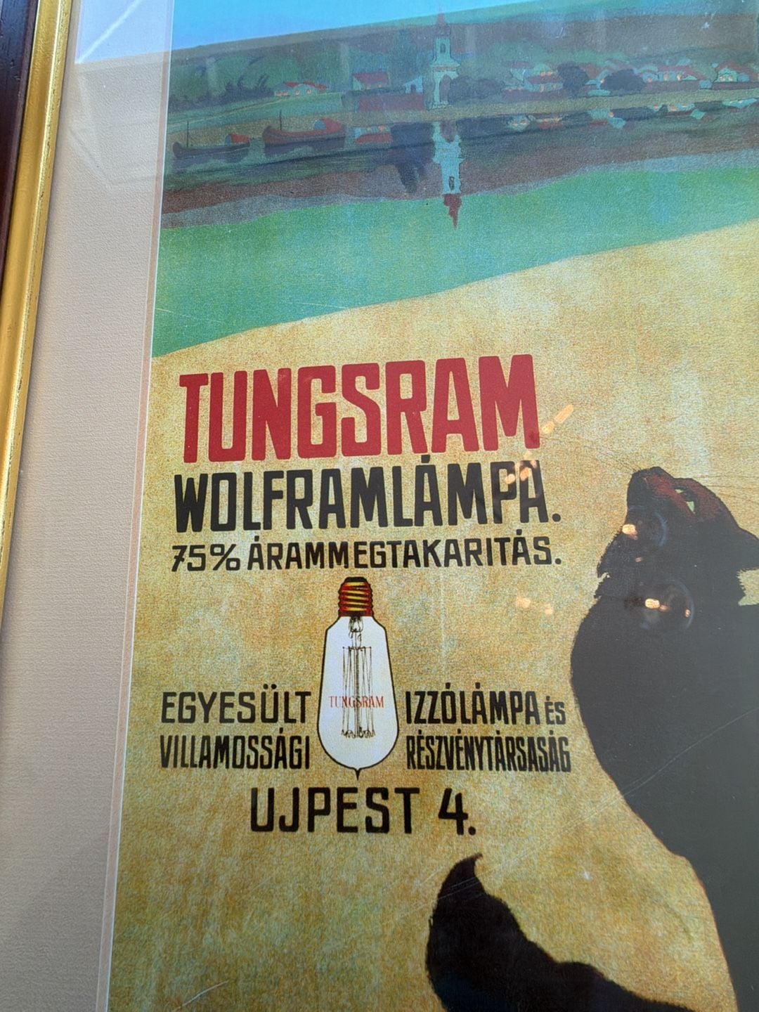 Geza Farago Tungsram Wolframlampa Vintage Art Print Framed 11x14 6