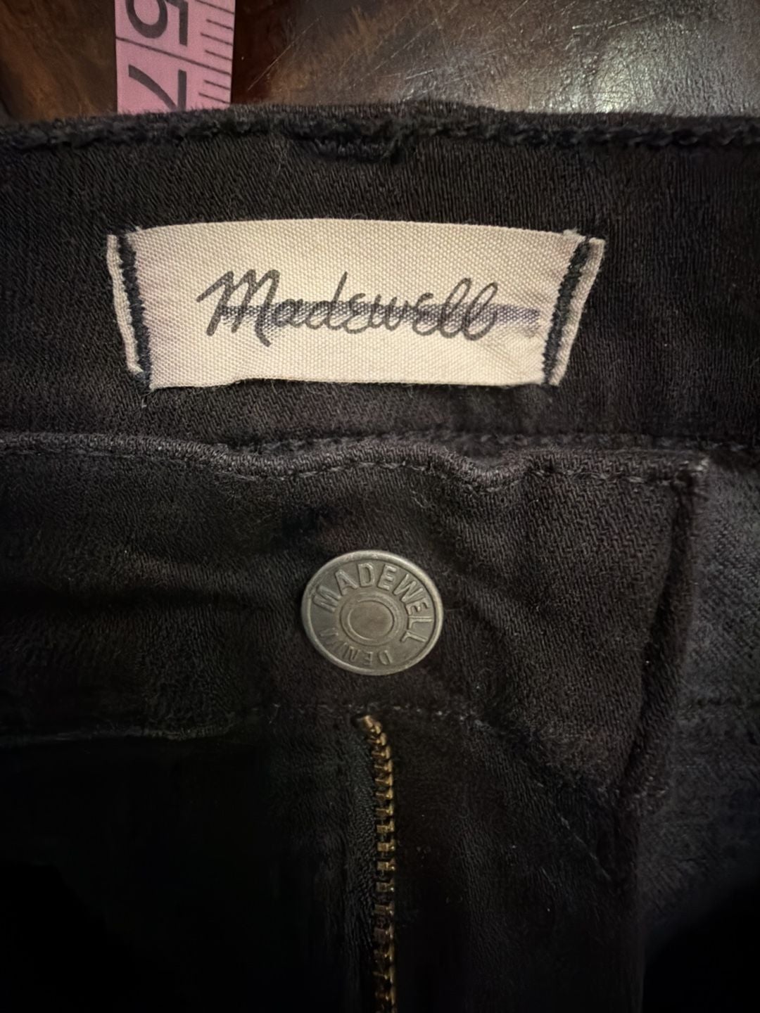 Madewell 10" High-Rise Skinny Jeans Size 29 Black Denim 3