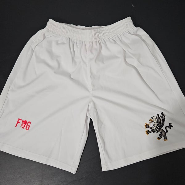 FG Sport A.C. Perugia Shorts Size M White Grifone Soccer Italy AC Perugia