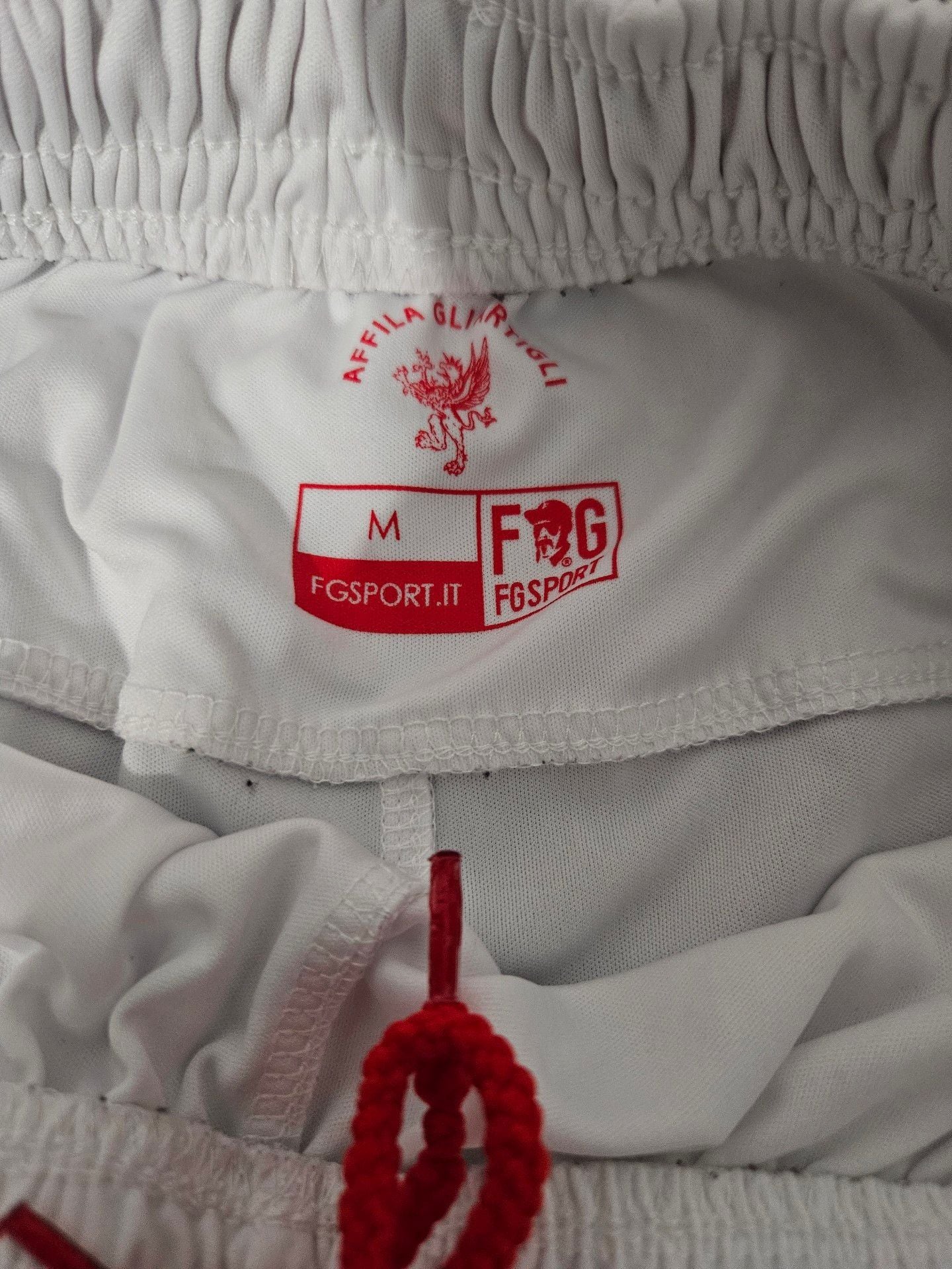 FG Sport A.C. Perugia Shorts Size M White Grifone Soccer Italy AC Perugia 5