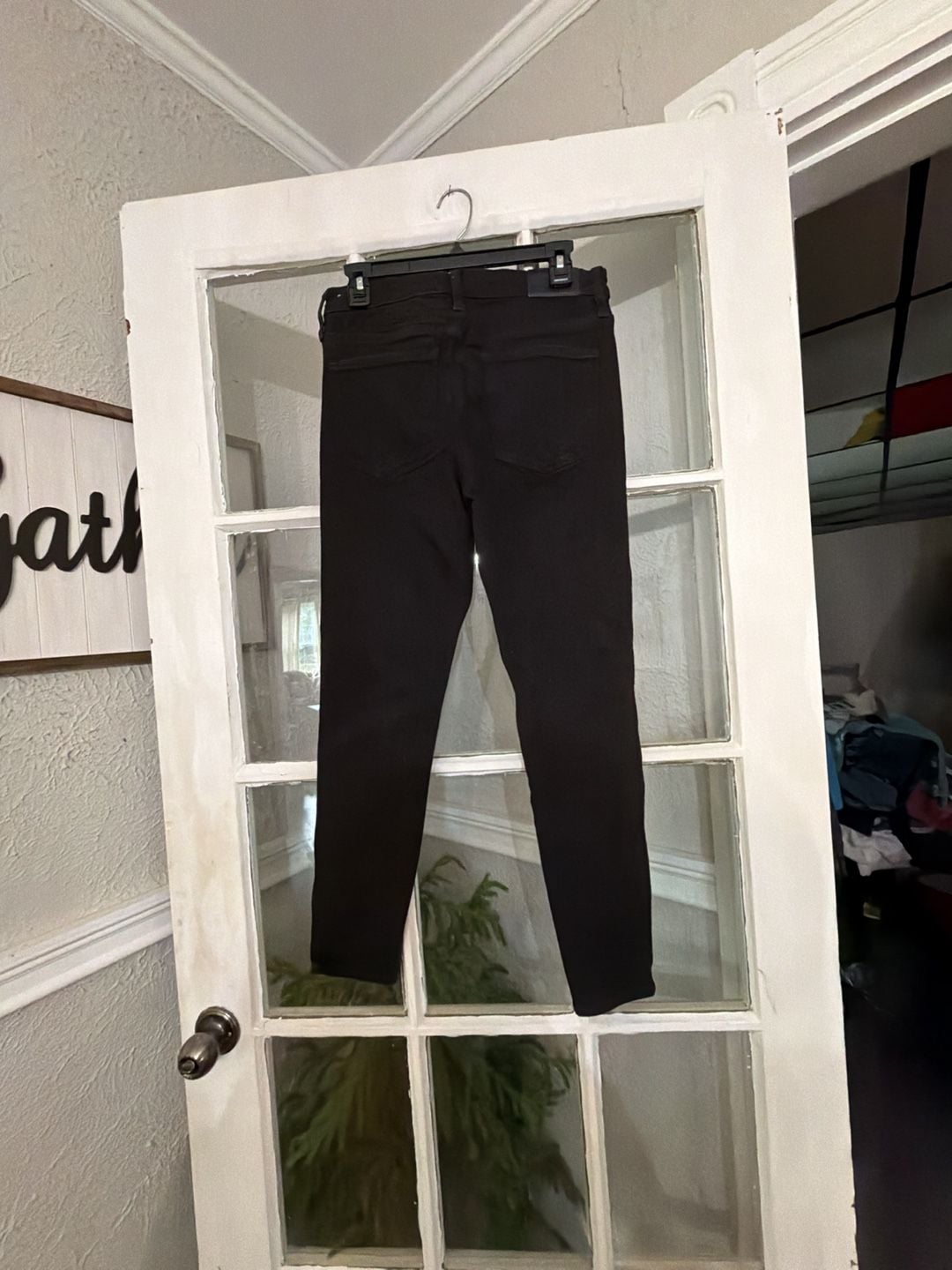 Madewell 10" High-Rise Skinny Jeans Size 29 Black Denim 5