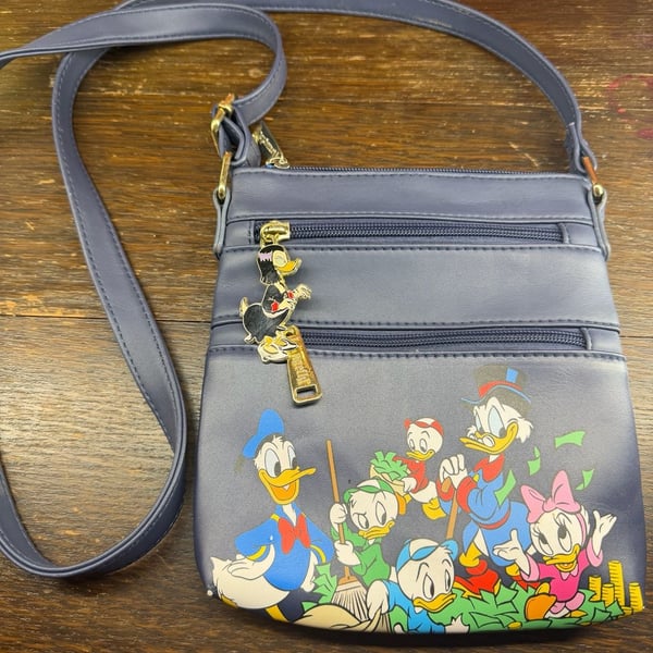Loungefly Disney DuckTales Group Crossbody Bag Blue