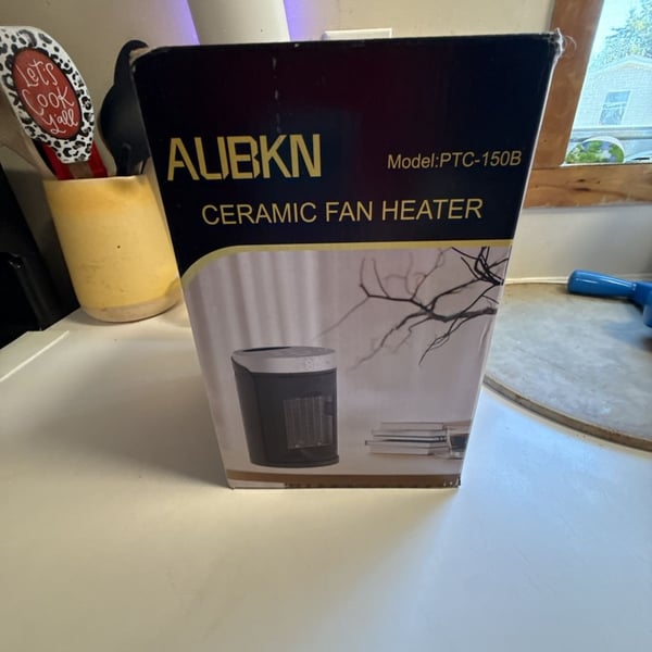 AUBKN Ceramic Fan Heater Model PTC-150B Black Portable Space Heater