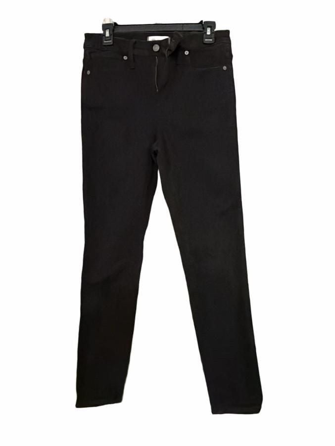 Madewell 10" High-Rise Skinny Jeans Size 29 Black Denim 2