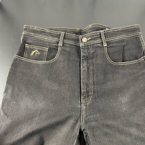 Jordache Jeans Size 38x34 Fuller Fit Black Denim Vintage 70s 80s excellent condition