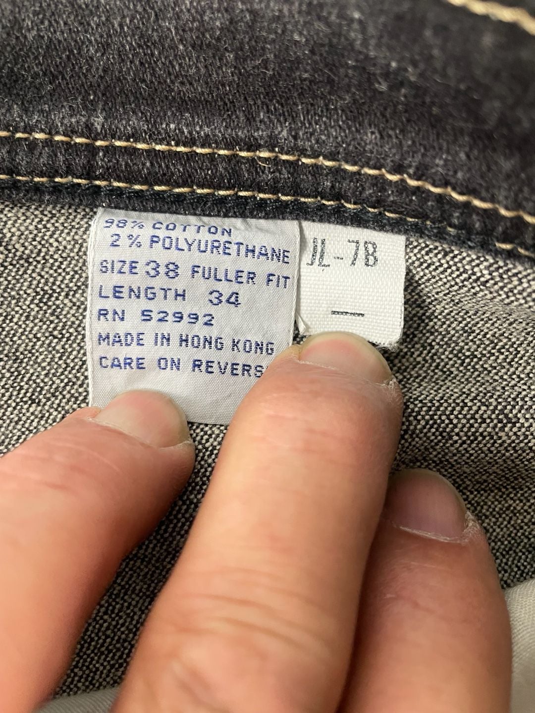 Jordache Jeans Size 38x34 Fuller Fit Black Denim Vintage 70s 80s excellent condition 4
