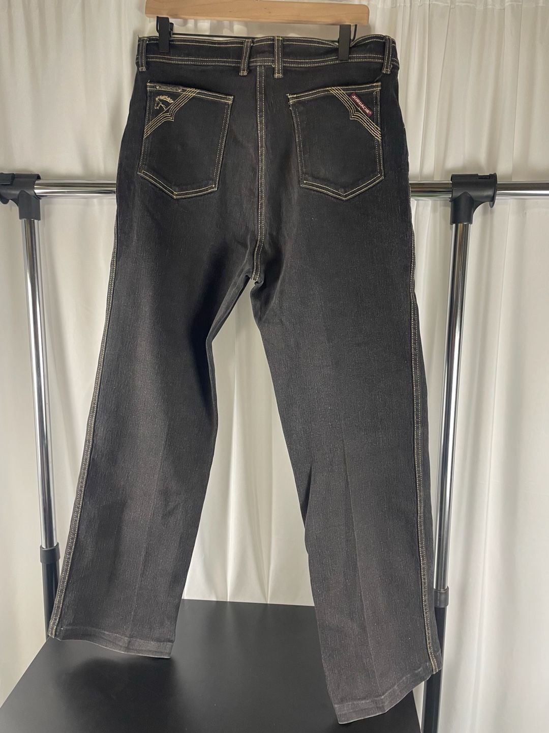 Jordache Jeans Size 38x34 Fuller Fit Black Denim Vintage 70s 80s excellent condition 11