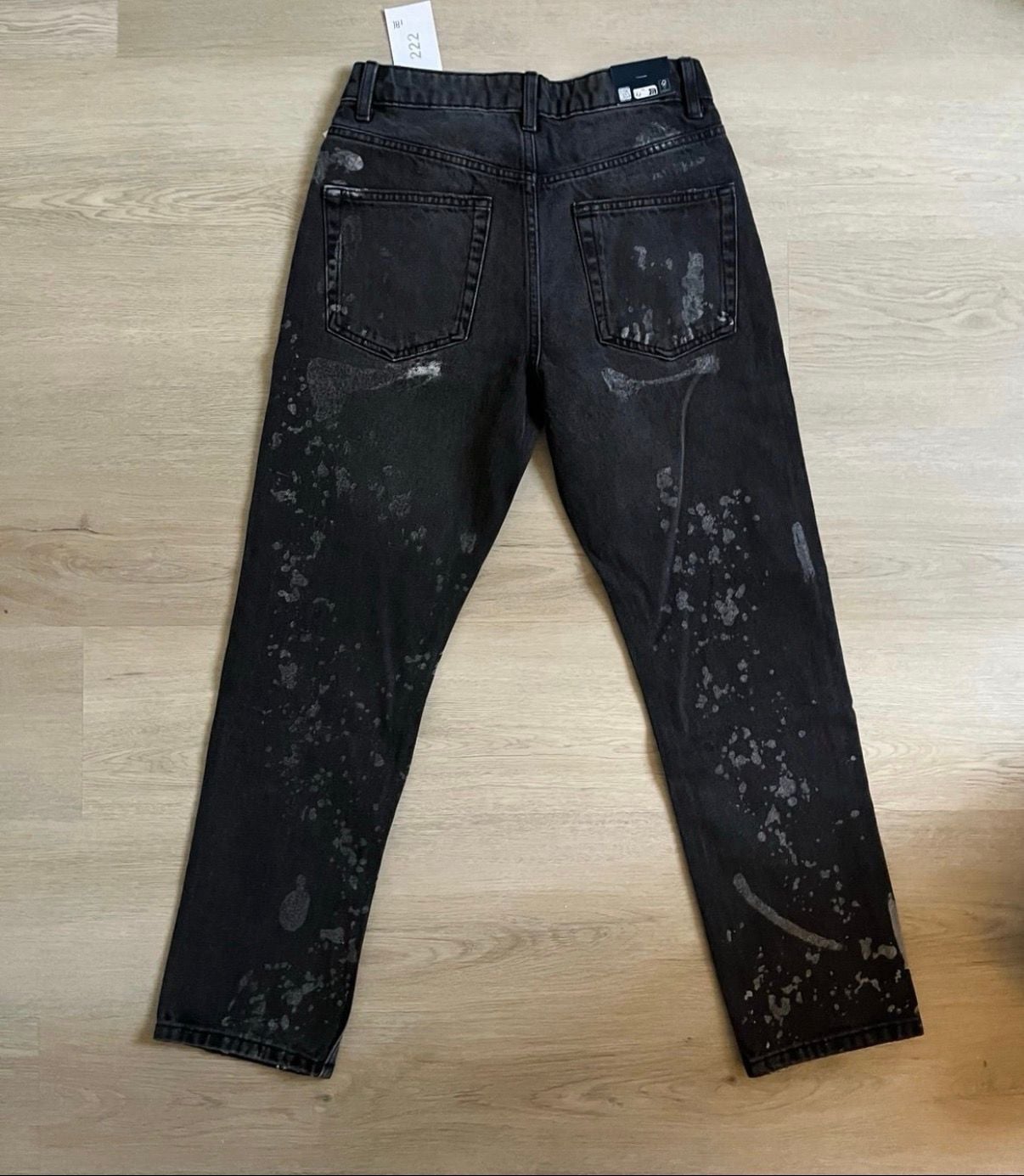 Massimo Piombo Paint Splatter Jeans Size 2 Black Cotton 4
