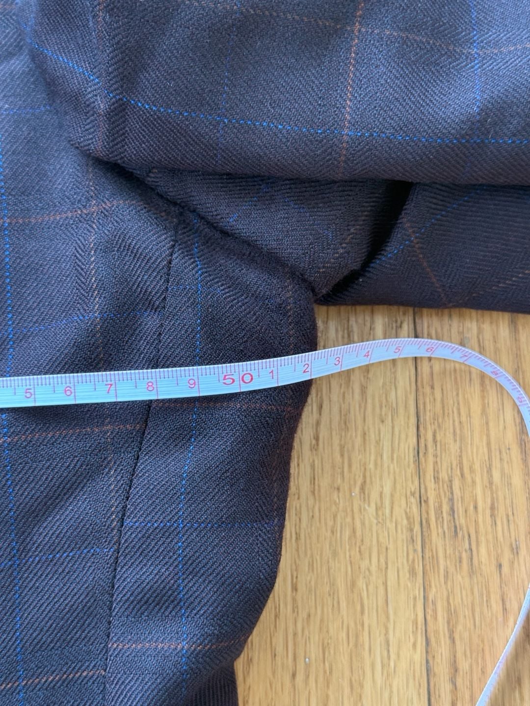 Hugo Boss Rossellini Mens 42R Blazer Brown Windowpane 100% Virgin Wool USA 5