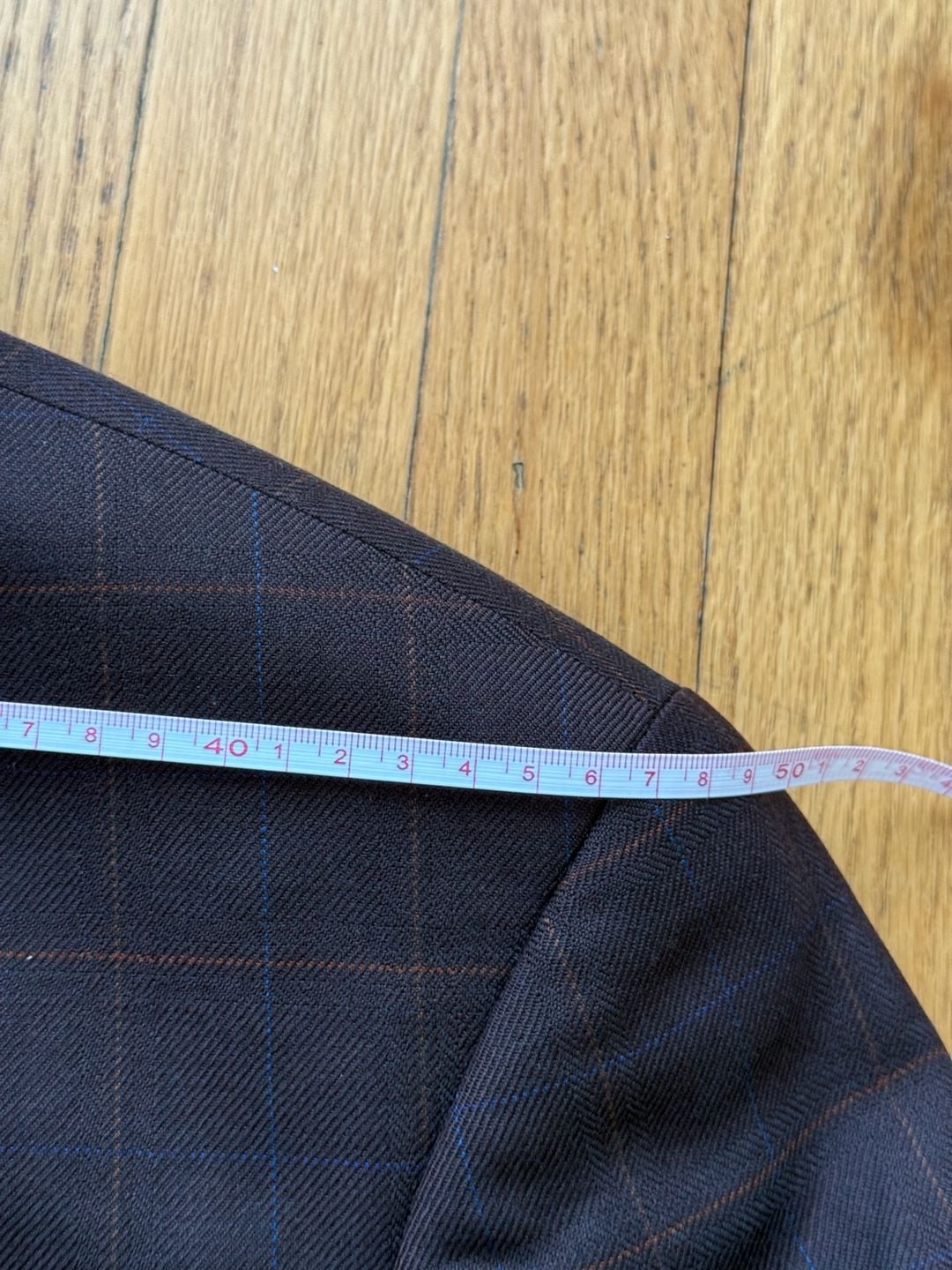 Hugo Boss Rossellini Mens 42R Blazer Brown Windowpane 100% Virgin Wool USA 12