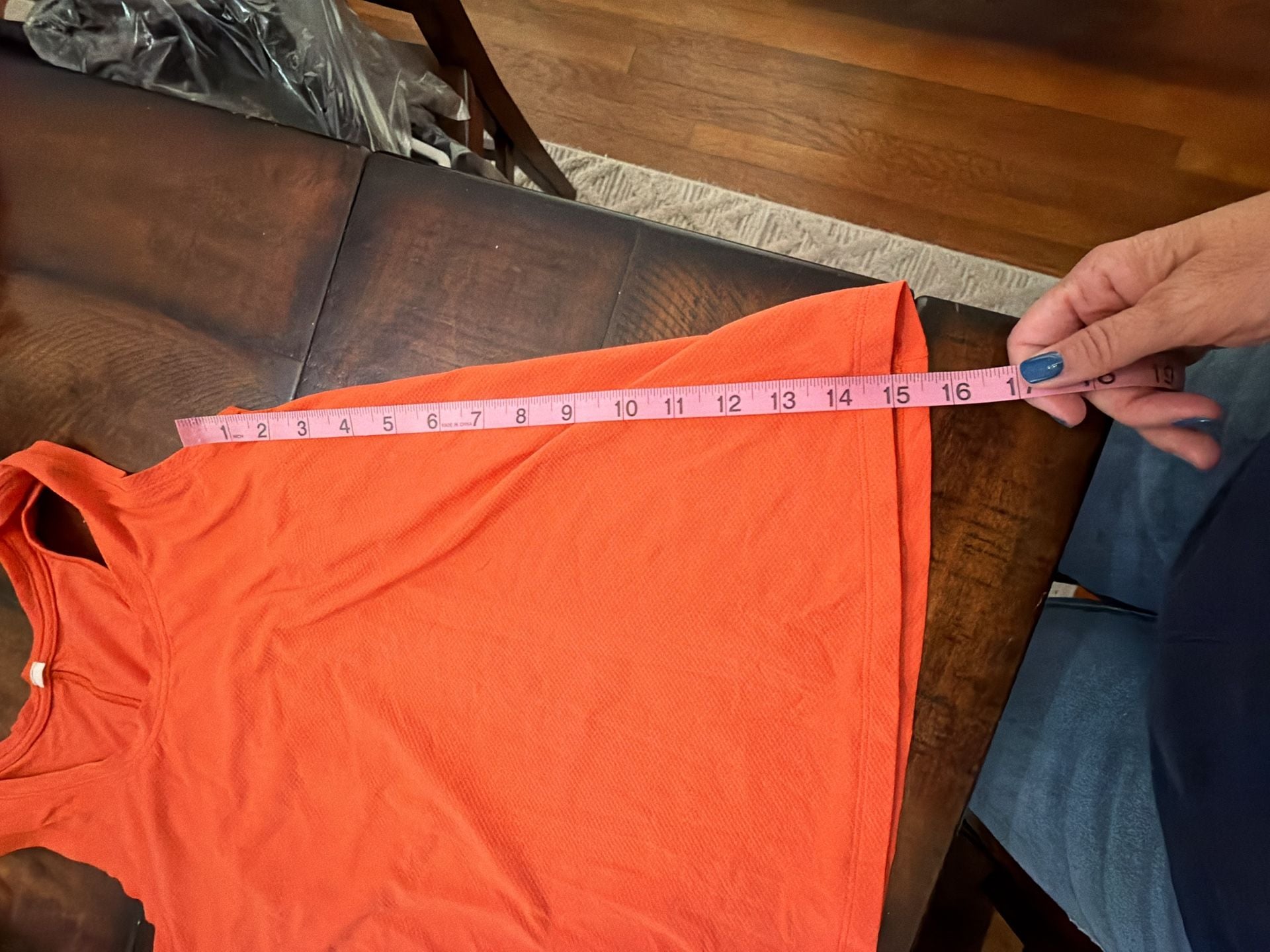 Lululemon Racerback Tank Top Orange Mesh Athletic Workout 6