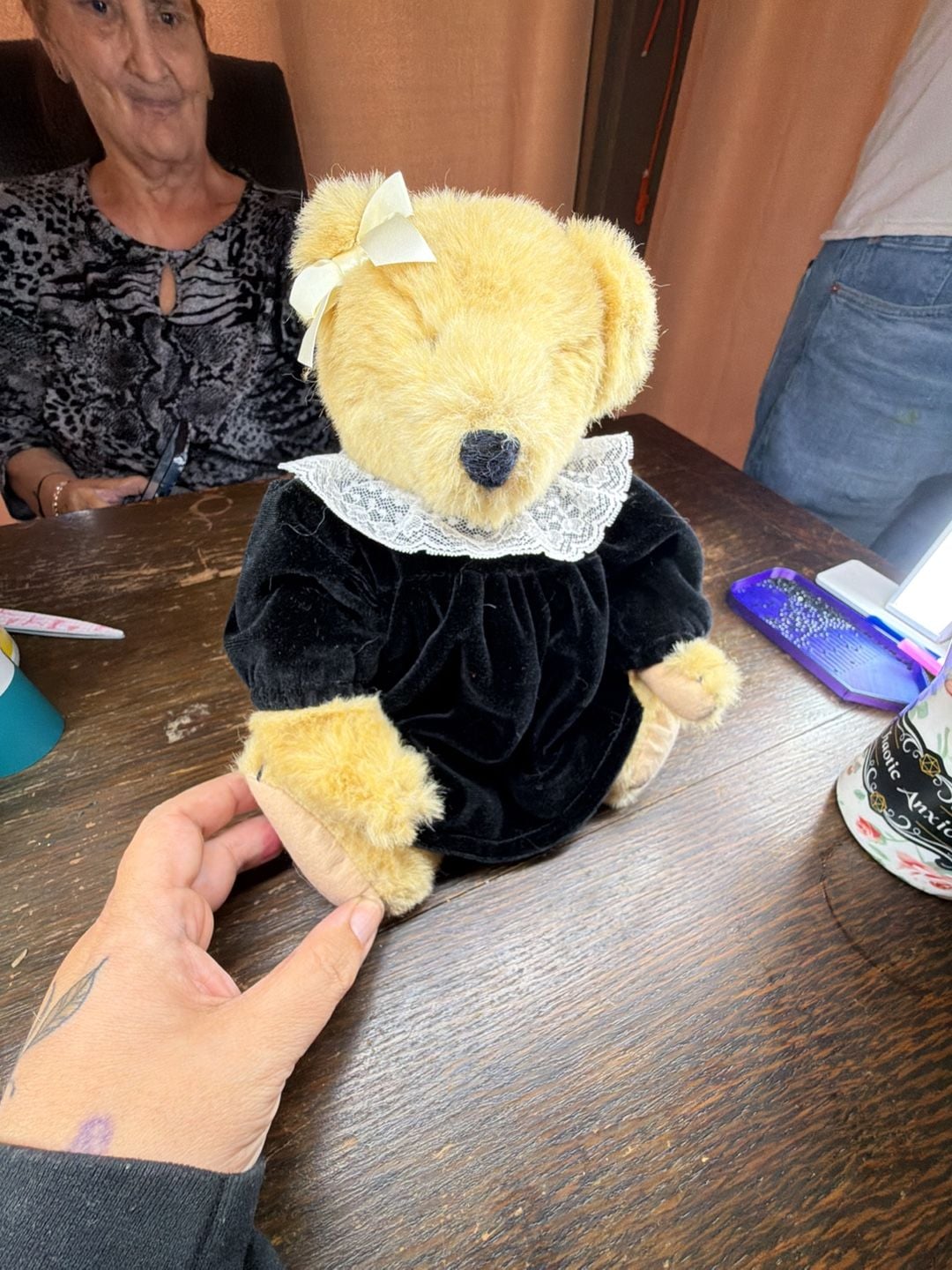 North American Bear Co Muffy VanderBear Plush Teddy Bear Black Velvet Dress 1