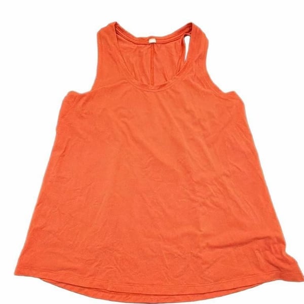 Lululemon Racerback Tank Top Orange Mesh Athletic Workout