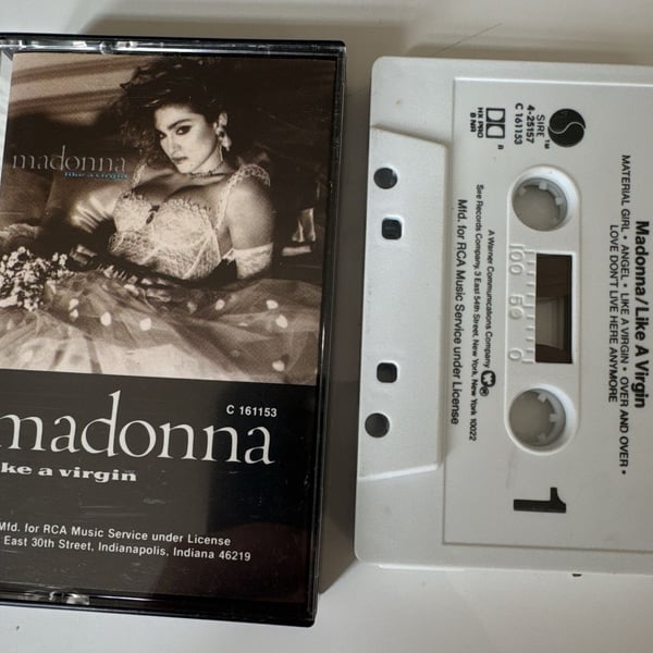Madonna Like A Virgin Audio Cassette Tape 1984 Sire Records