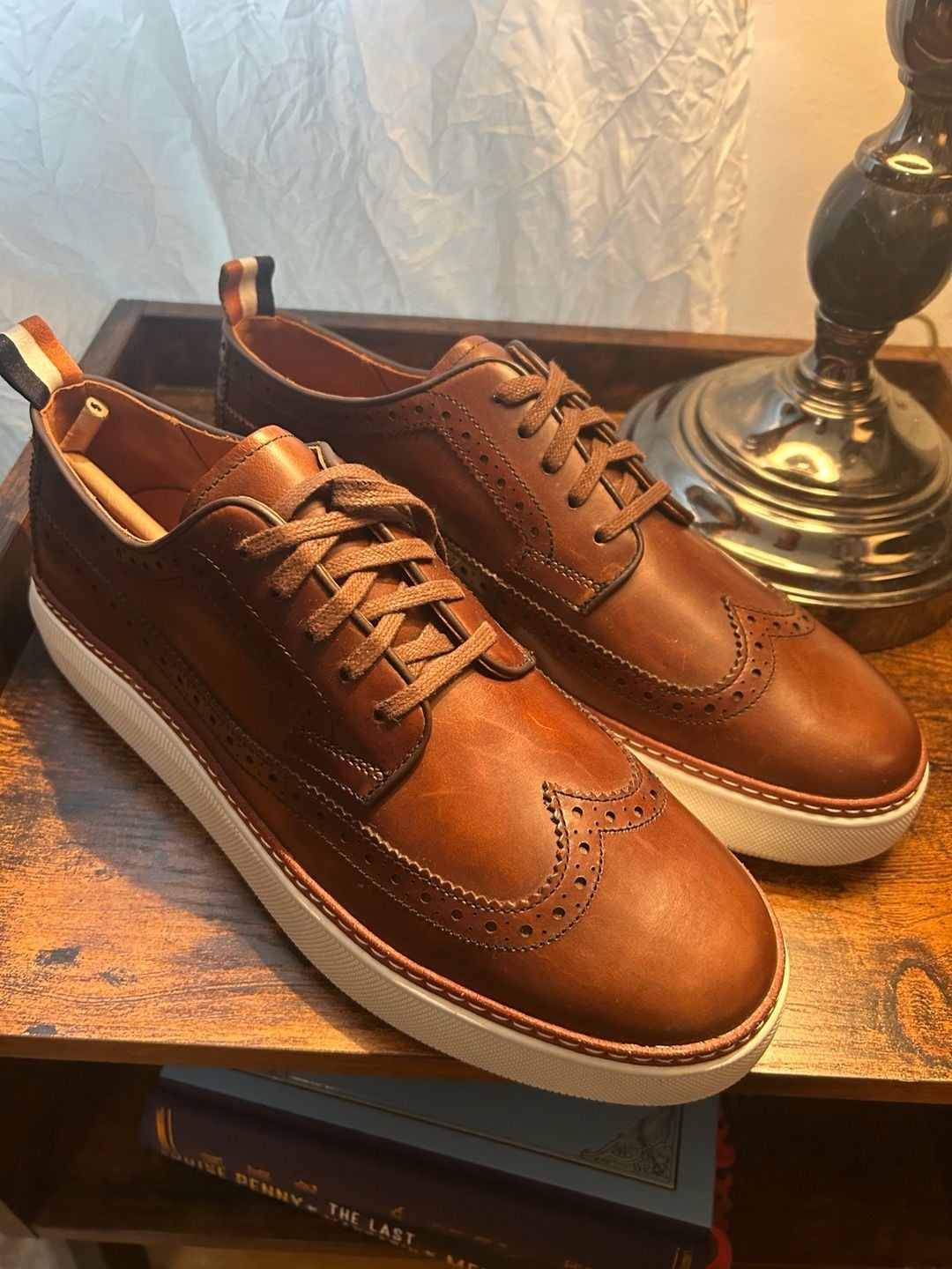 Allen Edmonds Tremont Wing Leather Sneaker - Brown Size 9D 2