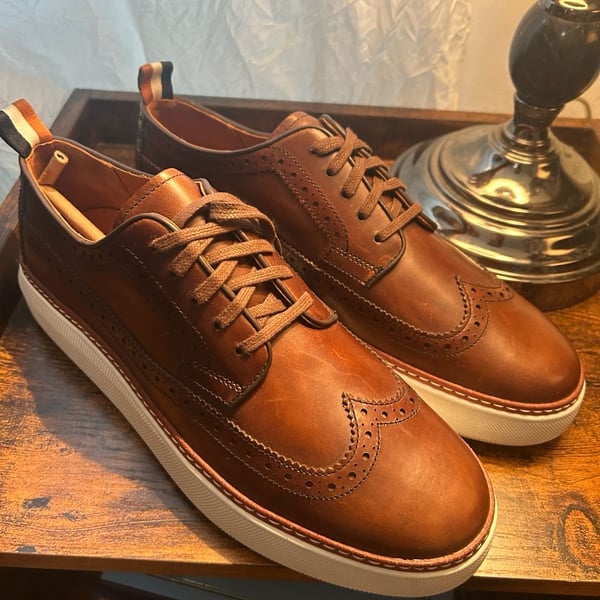 Allen Edmonds Tremont Wing Leather Sneaker - Brown Size 9D