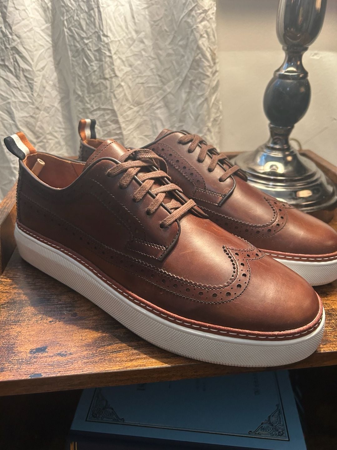 Allen Edmonds Tremont Wing Leather Sneaker - Brown Size 9D 3