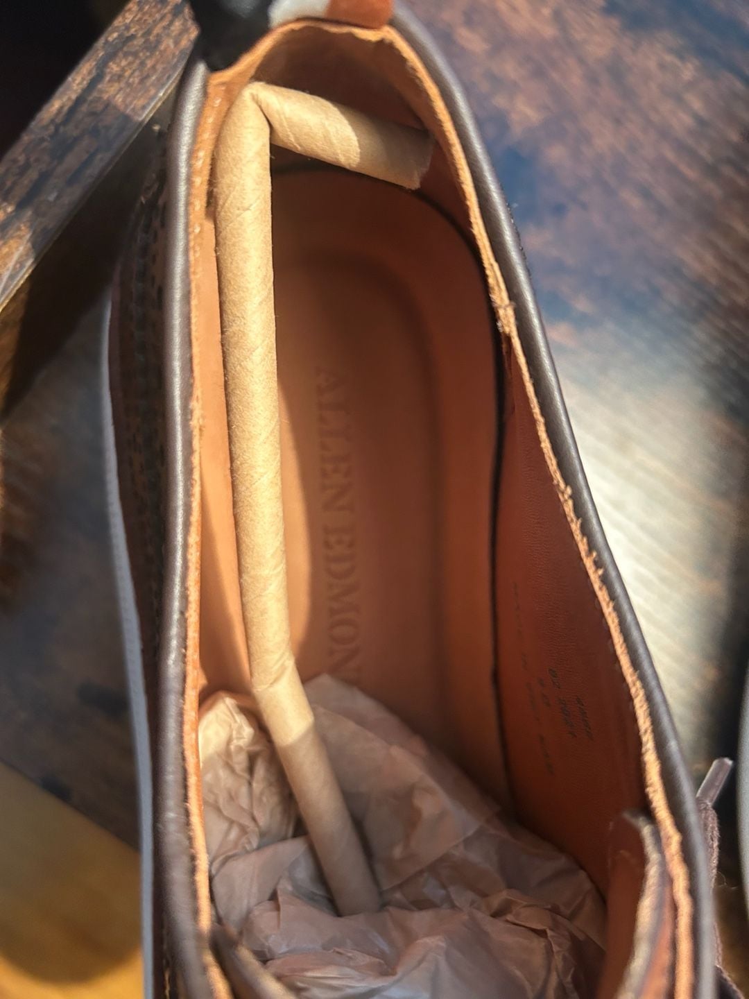Allen Edmonds Tremont Wing Leather Sneaker - Brown Size 9D 5