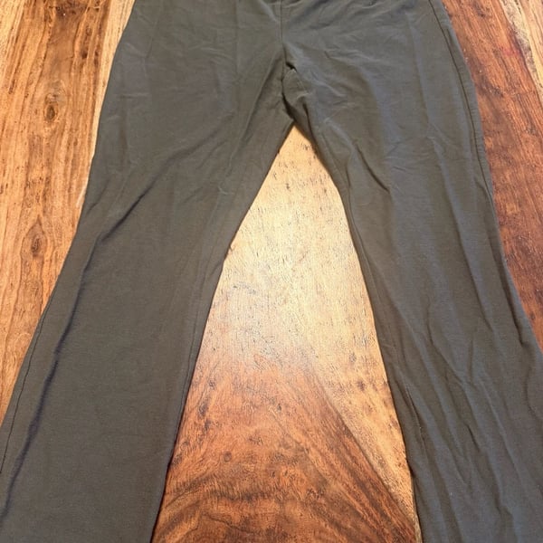 Eileen Fisher Pants Size XS/Tall Green Viscose Pull On Leggings