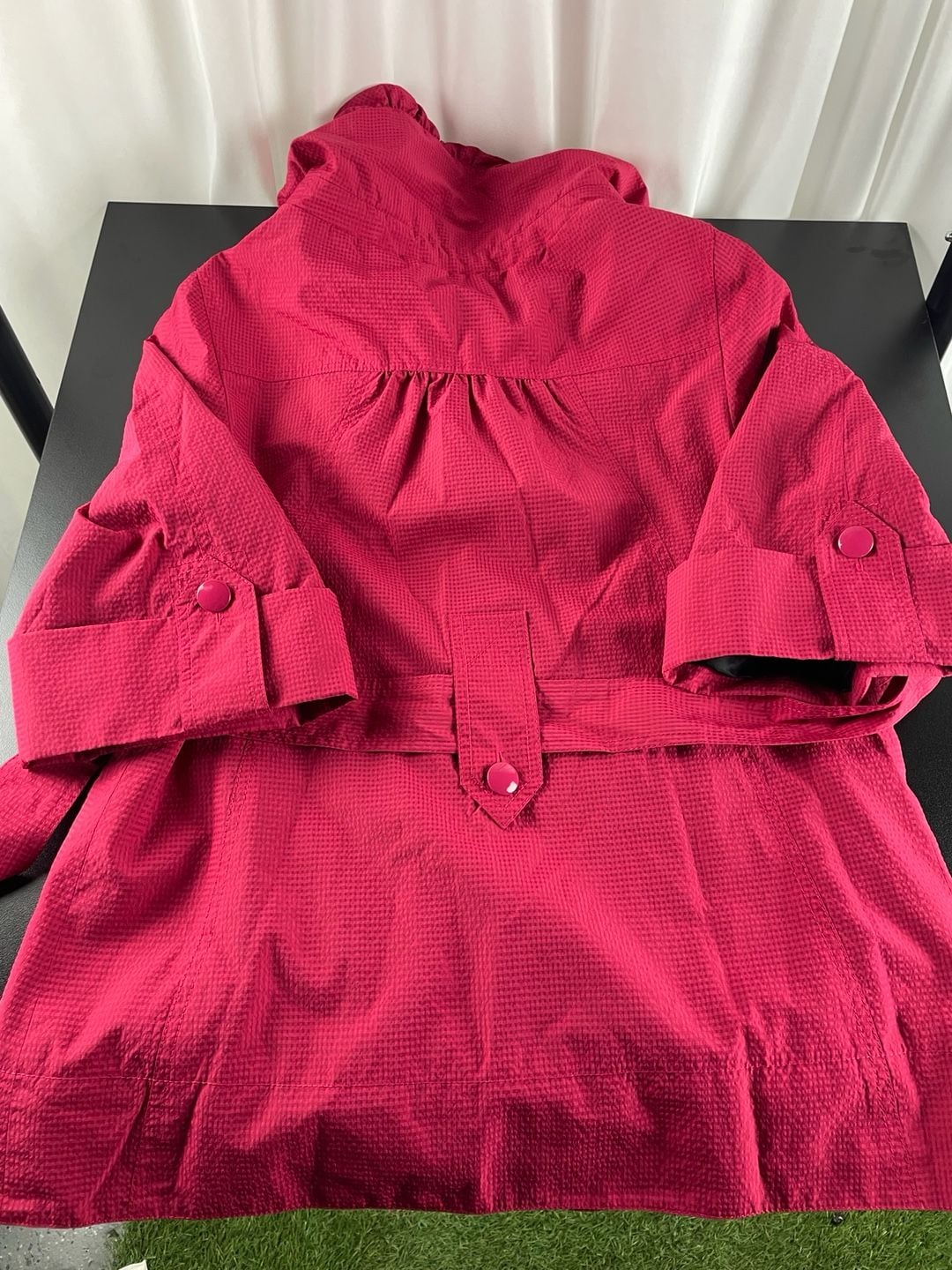 Marc by Marc Jacobs Trench Coat Size S Muted Magenta Belted Hooded Jacket 7