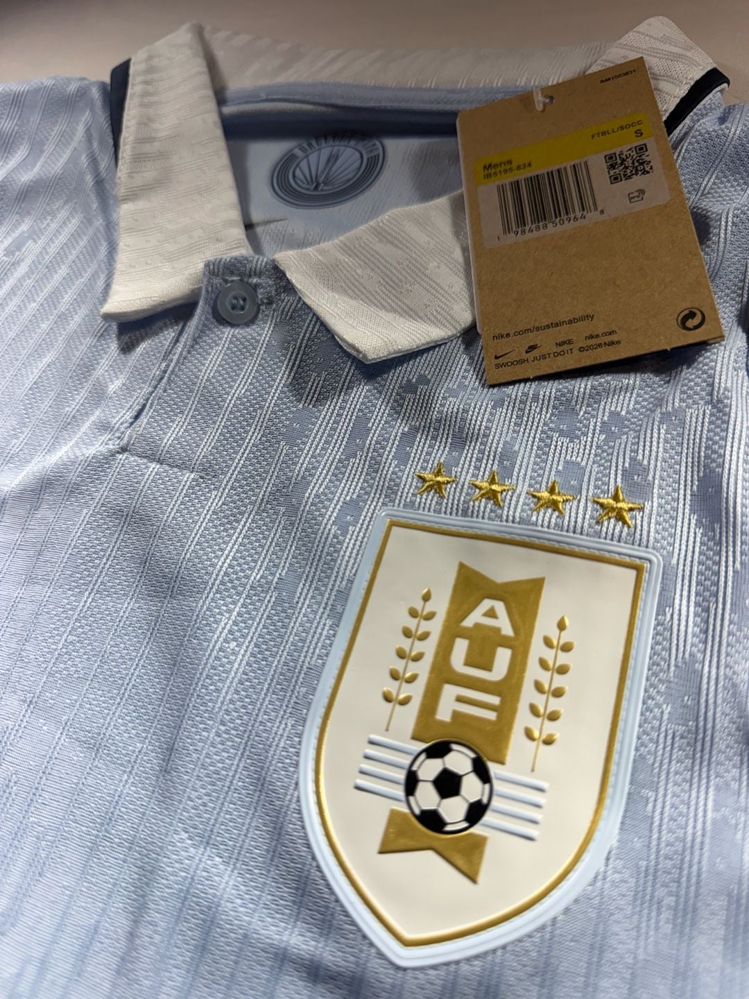 Nike Uruguay 2026 Match Home Soccer Jersey Light Blue 10
