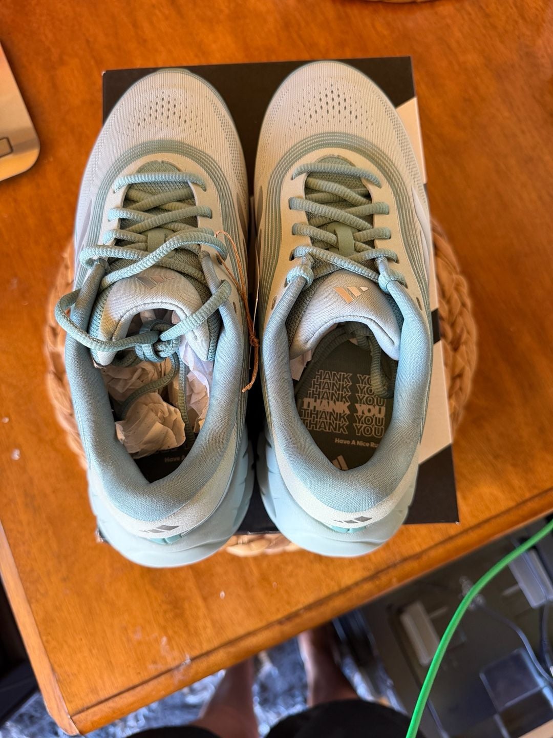 Adidas Adipure Shift W Size 7 Green Running Shoes 3