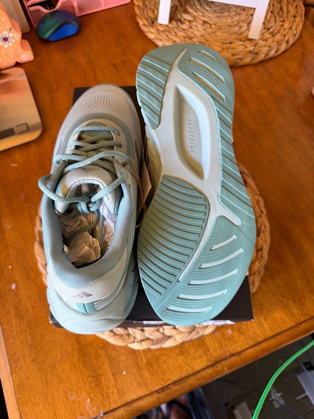 Adidas Adipure Shift W Size 7 Green Running Shoes 4