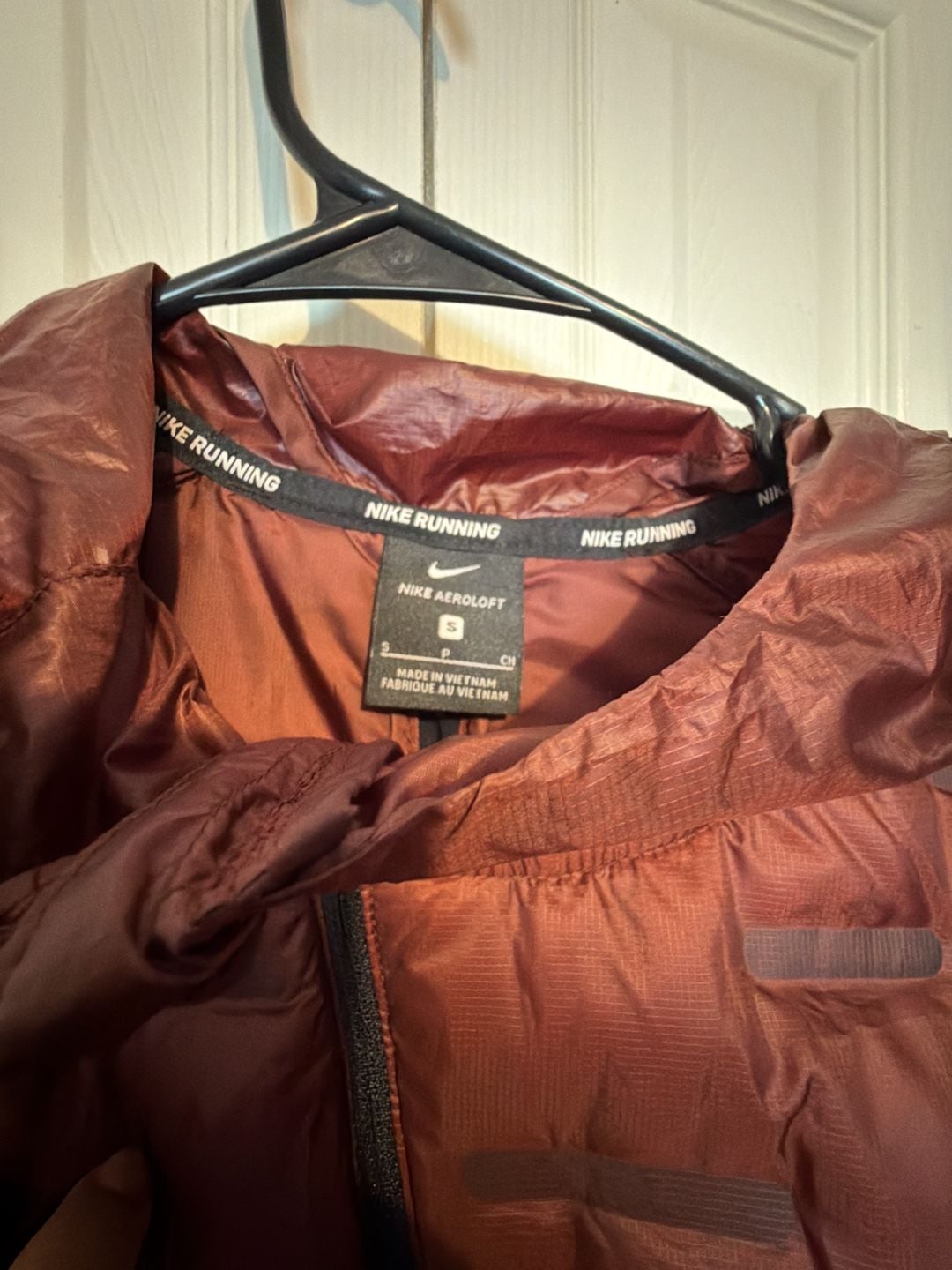 Nike Aeroloft Running Jacket Size S Burgundy Goose Down 3