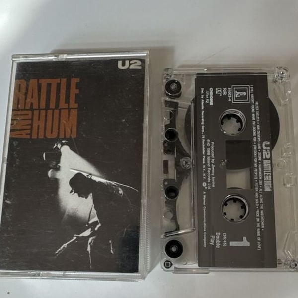 U2 Rattle and Hum Cassette Tape 1988 Island Records