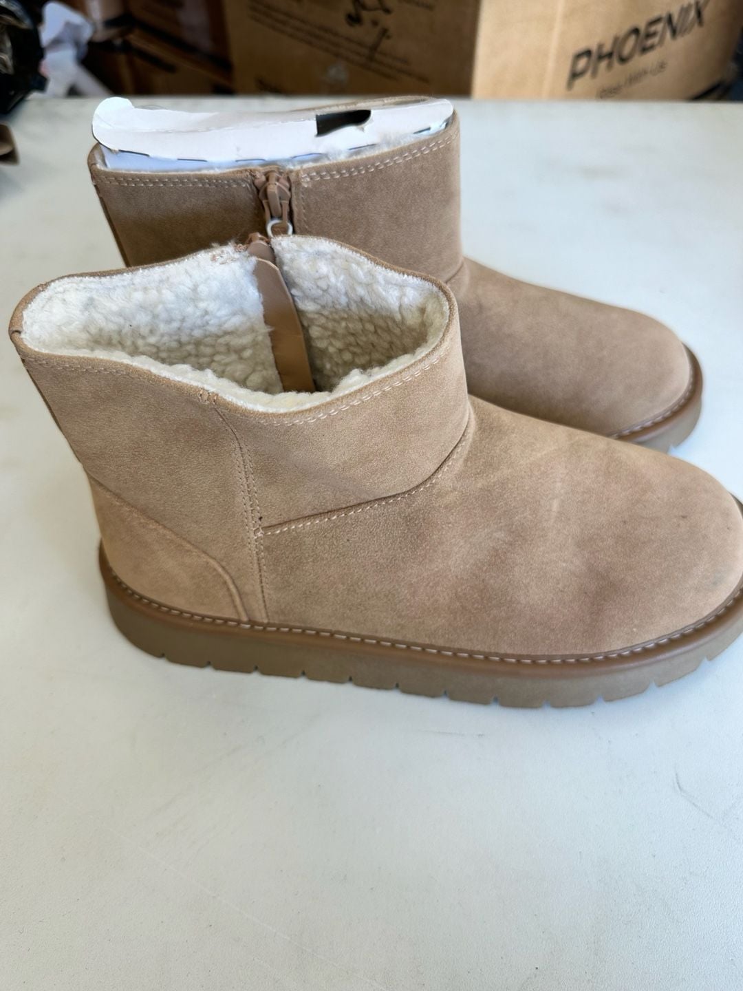 Universal Thread May Ankle Boots Size 7 Tan Suede 7