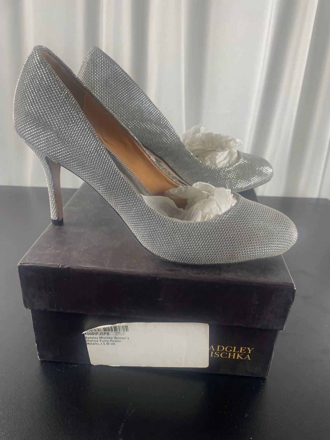 Badgley Mischka Dharma Pump Size 7.5M Pewter Metallic 5