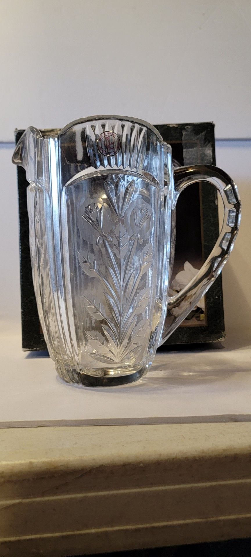 Crystal Clear Industries Darlington Lead Crystal Pitcher 8.5 7