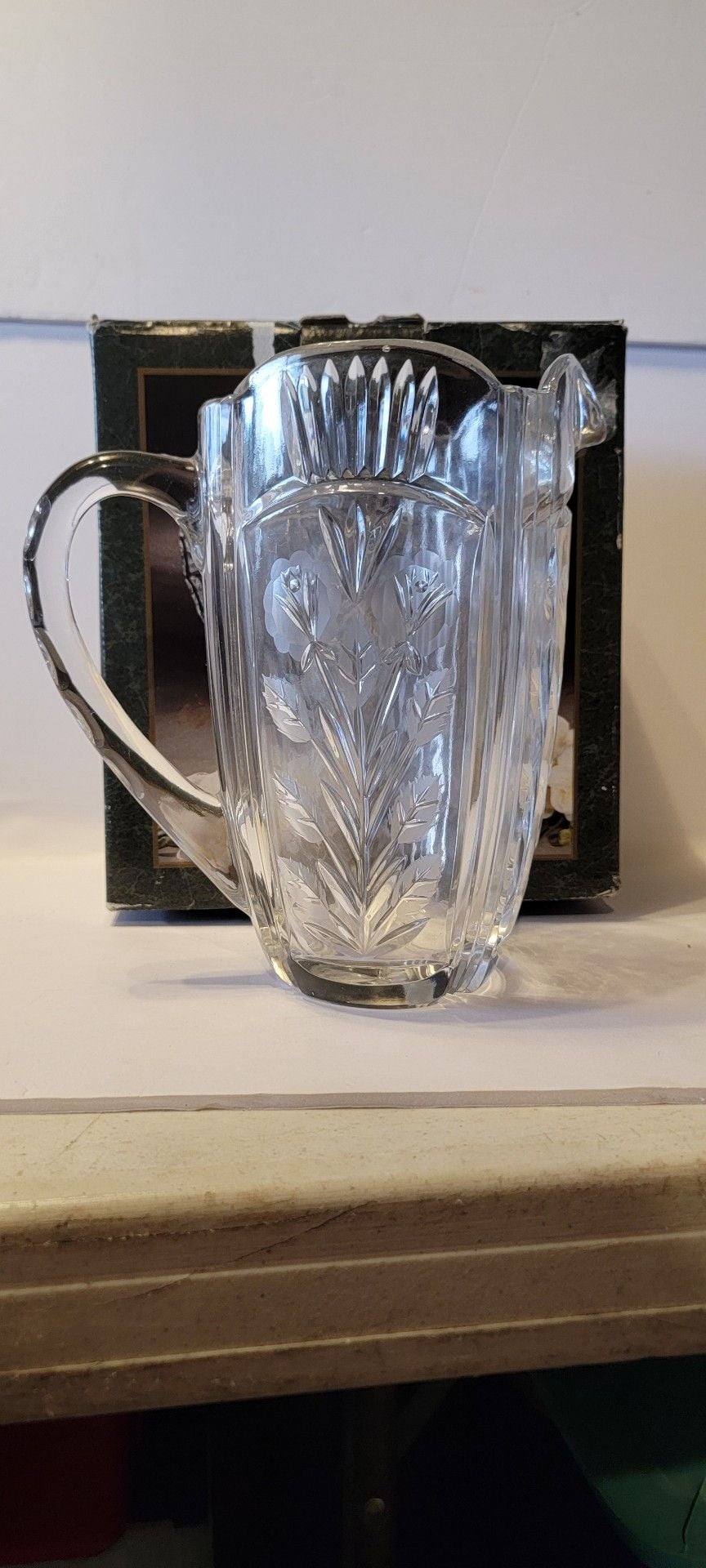 Crystal Clear Industries Darlington Lead Crystal Pitcher 8.5 8