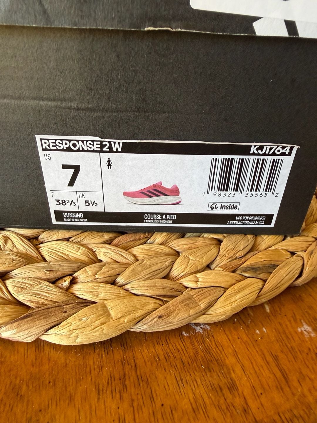 Adidas Response 2 Running Shoes Size 7 Pink 4