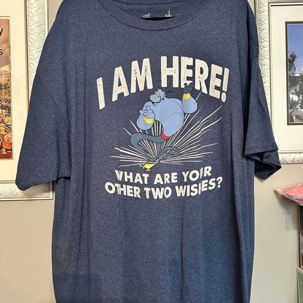 Disney Parks Aladdin Genie T-Shirt Size XXL Blue