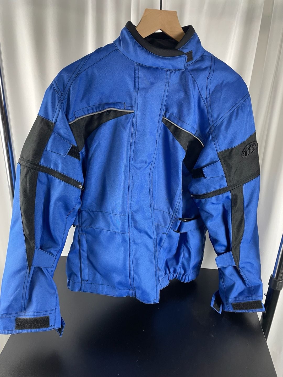 BILT 4 Kids Motorcycle Jacket Size L Blue Black 5