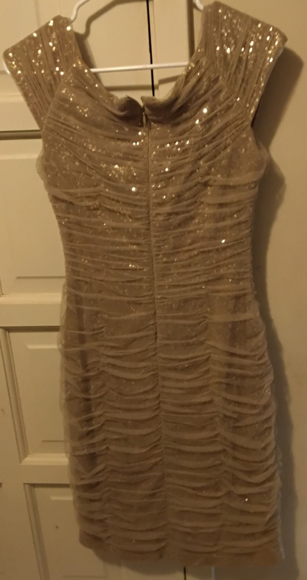 Lauren Ralph Lauren Sequin Ruched Dress Size 8 4