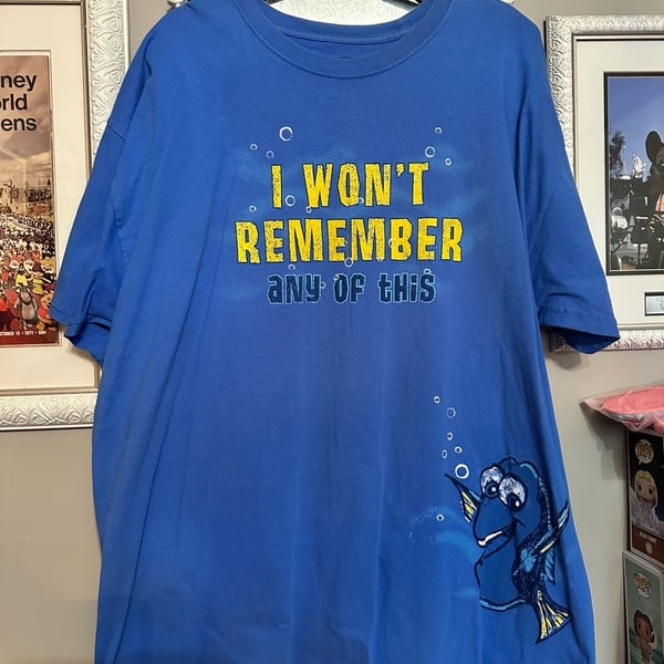 Disney Parks Finding Nemo Dory T-Shirt Size 2XL Blue