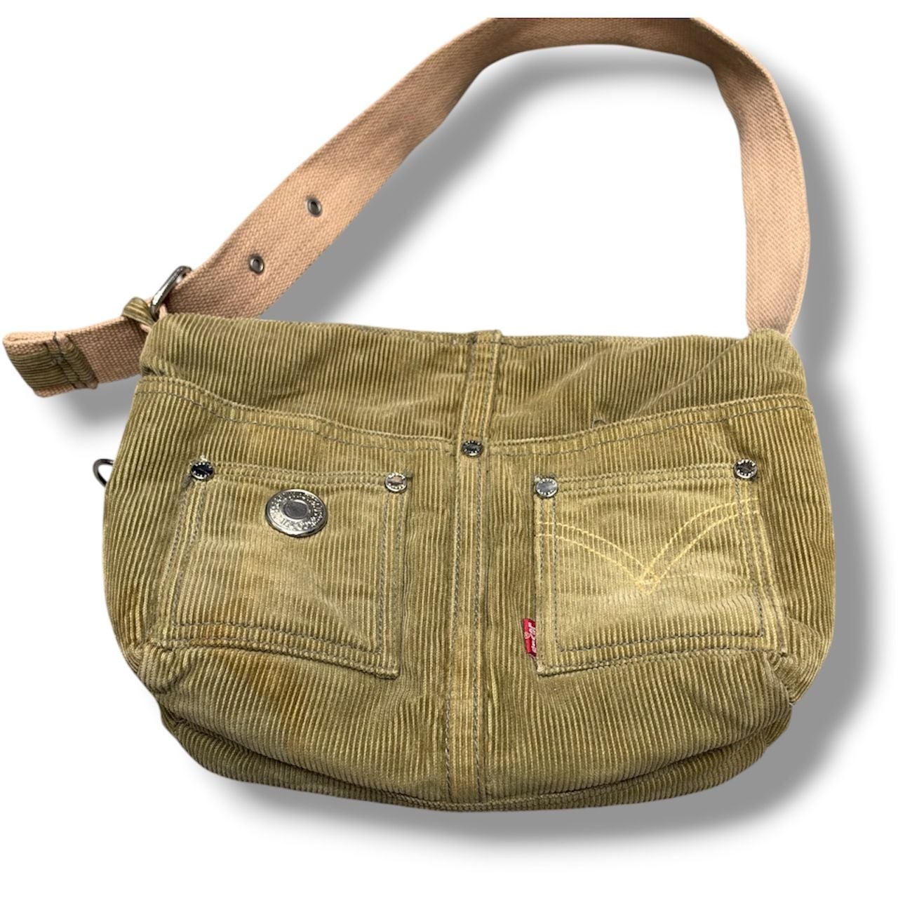 Levi's Corduroy Crossbody Shoulder Bag Olive Green 3