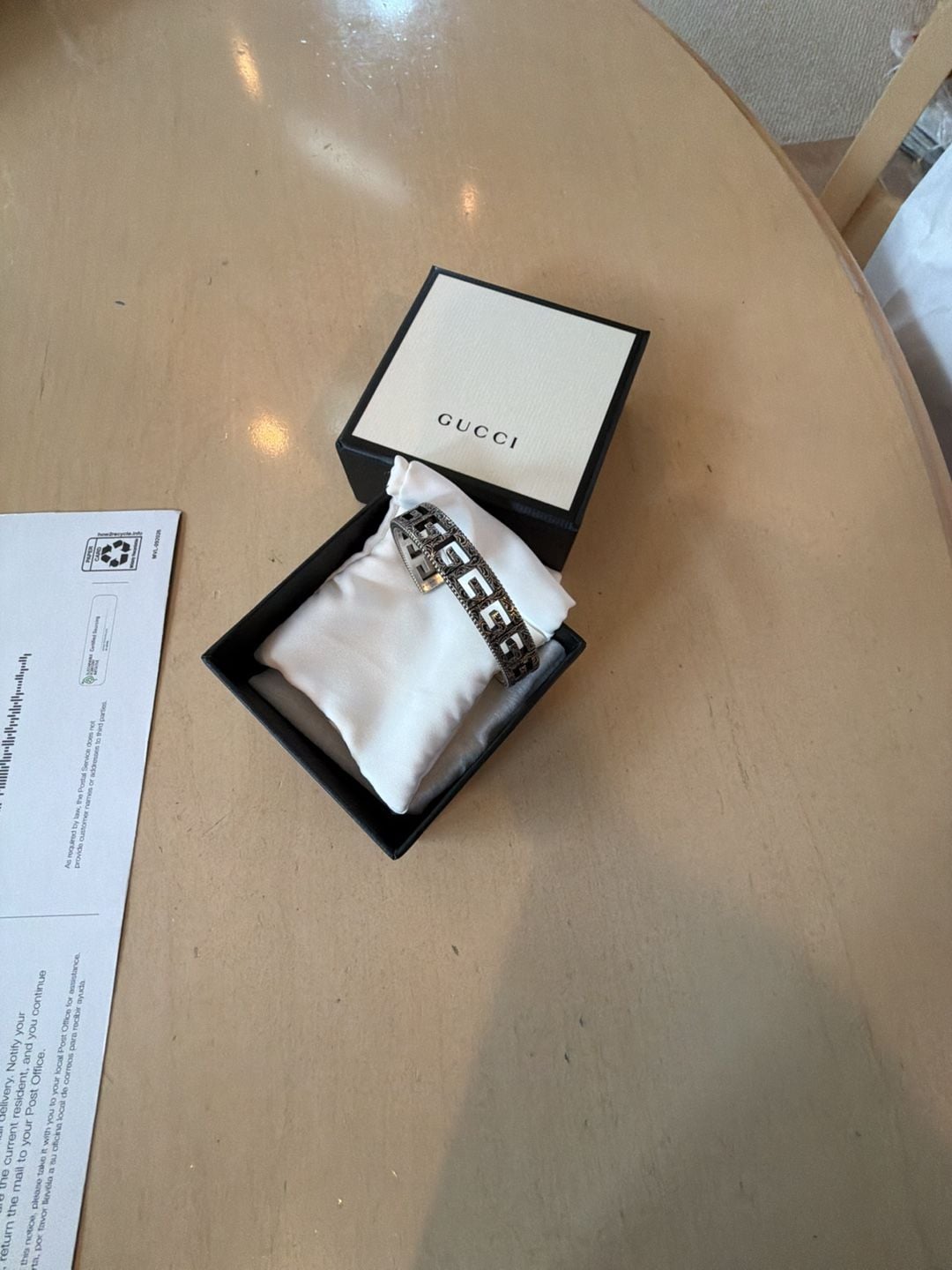 Gucci Interlocking G Sterling Silver Cuff Bracelet 3