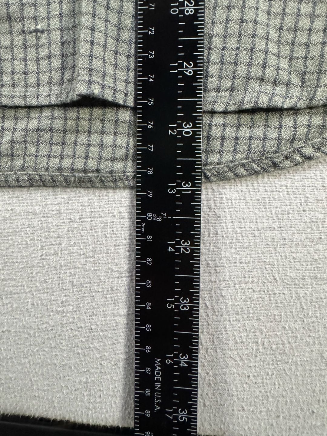 Hastings Long Sleeve Plaid Band Collar Shirt Size L Green 6