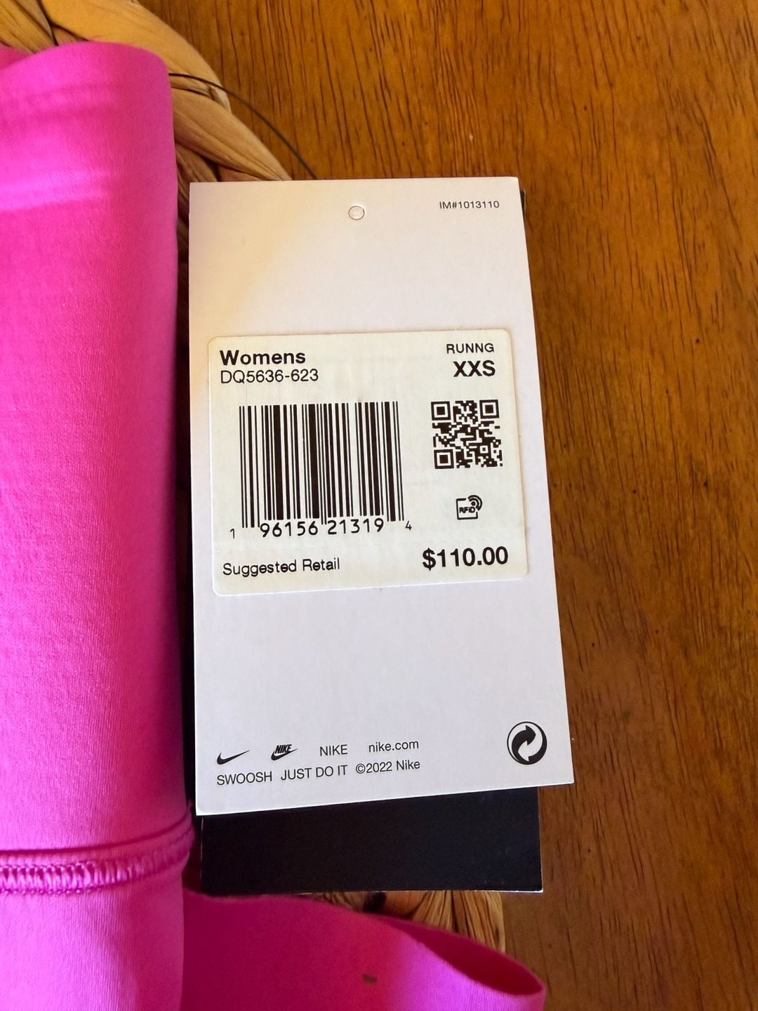 Nike Go Leggings Size XXS Pink High Rise 7/8 Length Pockets 3
