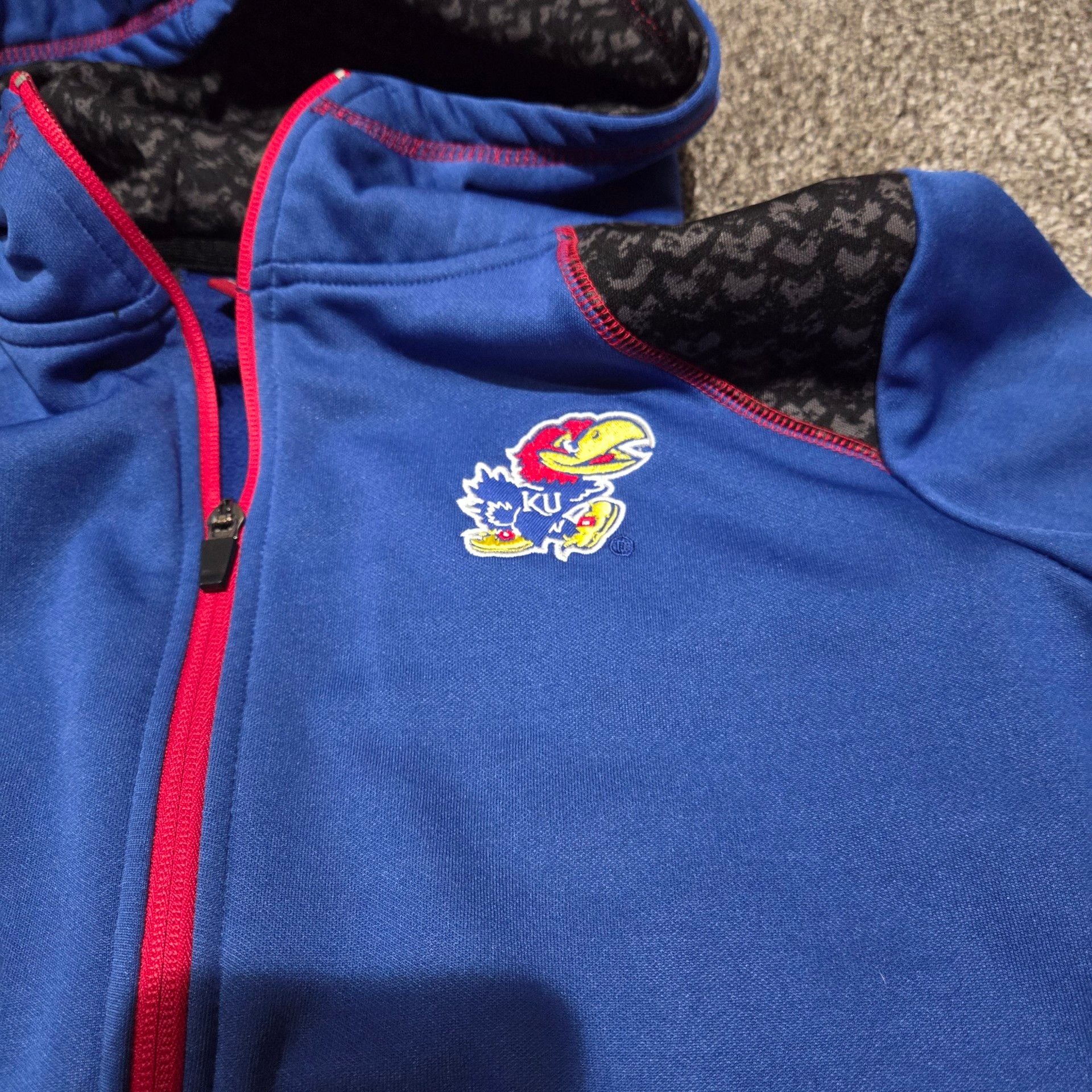 Colosseum Kansas Jayhawks Full-Zip Hoodie Blue large 4