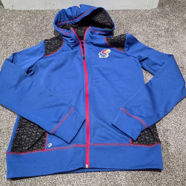 Colosseum Kansas Jayhawks Full-Zip Hoodie Blue large