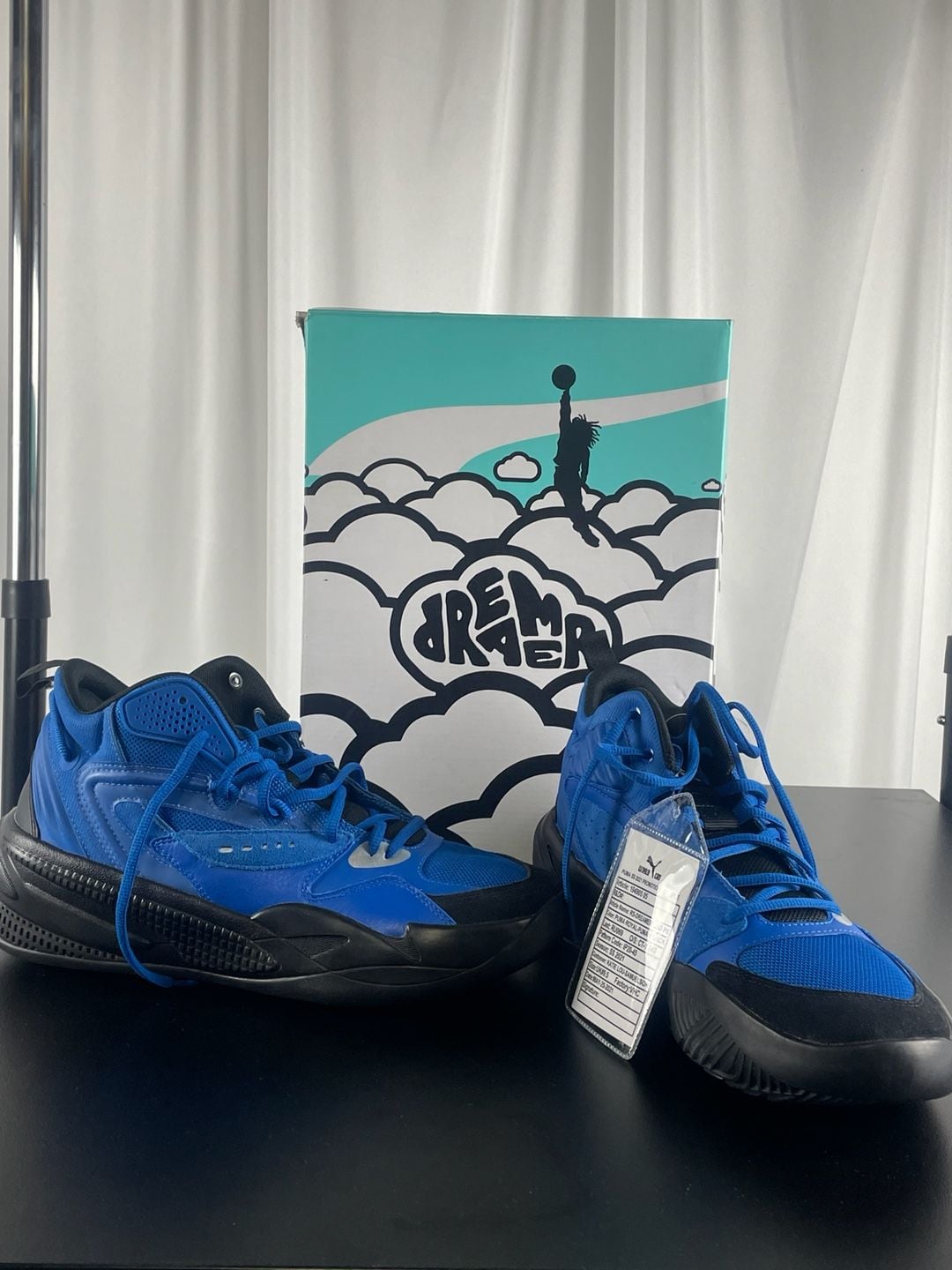 J.Cole Puma RS-Dreamer Mid Size 10.5 Royal Black Basketball Shoes 2